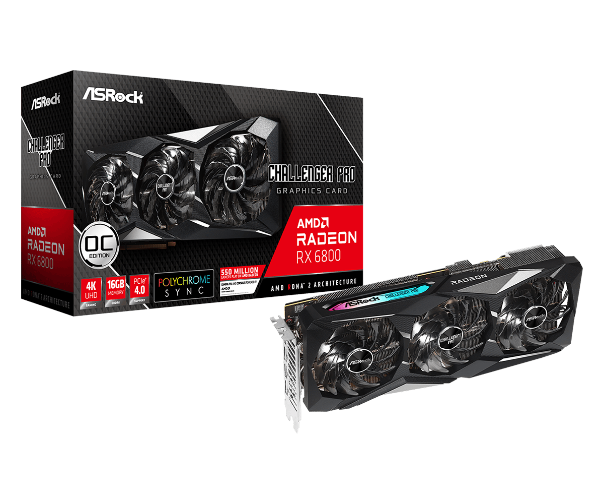 ASROCK AMD Radeon RX 6800 Challenger Pro 16G OC