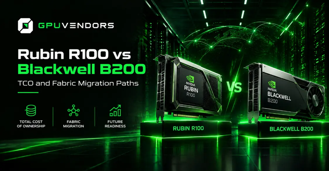 Rubin R100 vs Blackwell B200: TCO and Fabric Migration Paths